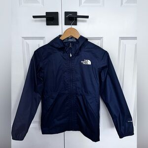 The North Face Kids Navy Blue Hooded Windbreaker/Rain Jacket